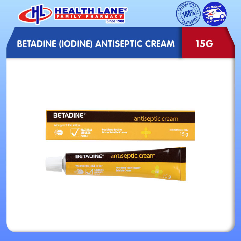 BETADINE (IODINE) ANTISEPTIC CREAM (15G)
